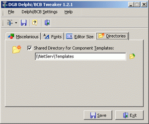 DGB Delphi/BCB Tweaker Screenshot